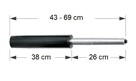 Kółko twarde małe trzpień Φ10mm średnica Φ50mm kpl - 15