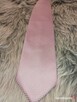 Krawat jasnoróżowy Luois Gianni Paris * krawat w kratkę róż - 4