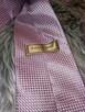 Krawat jasnoróżowy Luois Gianni Paris * krawat w kratkę róż - 16