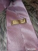 Krawat jasnoróżowy Luois Gianni Paris * krawat w kratkę róż - 12