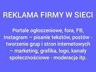 Reklama firmy w internecie - posty - portale ogłoszeniowe - 2