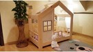 Łóżko domek dla dziecka z barierkami z szufladą - 1