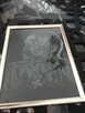 Piłsudski obraz szklany grawer ręczny w starej srebrnej rami - 5