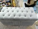 wyprzedaz Skrzynia pufa otwierana 100cm od ręki glamour - 15