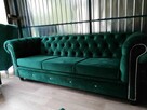 Sofa glamour z f spania chesterfield butelkowa zielen - 6
