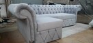 Narożnik glamour 250x160 f spania chesterfield głęboki pik - 4