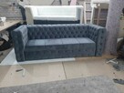 Chesterfield kwadratowy glamour f s chrom ludwik sofa kanapa - 4