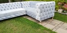 Narożnik chesterfield glamour szary producent głęboki pik - 8