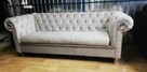Sofa chesterfield glamour z f spania kołatki nogi chrom - 5