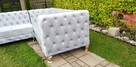 Narożnik chesterfield glamour szary producent głęboki pik - 10