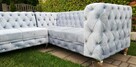 Narożnik chesterfield glamour szary producent głęboki pik - 4