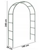 PERGOLA OGRODOWA METALOWA ŁUK NA RÓŻE KWIATY 240cm - 4