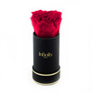 Ciemnoróżowa wieczna róża czarny mini flower box - 1