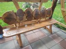 Ławka rzeźbiona jesionowa - 3