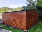 Garaż podwójny 6x6 Blacha Drewnopodobna Złoty Dąb POZIOM - 4