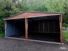 Garaż podwójny 6x6 Blacha Drewnopodobna Złoty Dąb POZIOM - 5