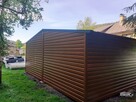 Garaż podwójny 6x6 Blacha Drewnopodobna Złoty Dąb POZIOM - 3