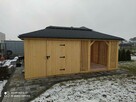 Drewniana domki + altana 2w1 - konstrukcja ogrodowa - 4