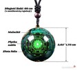 Piękny Naszyjnik Orgonit Malachit Naturalna Żywica Amulet D. - 5