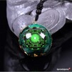 Piękny Naszyjnik Orgonit Malachit Naturalna Żywica Amulet D. - 2