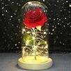 Piękna Złota Róża w Szkle Piękny Prezent Dzień Kobiet Mamy - 7
