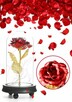 Piękna Wieczna Czerwona Róża w Szkle Prezent na Dzień Mamy - 7
