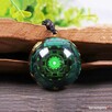 Piękny Naszyjnik Orgonit Malachit Naturalna Żywica Amulet D. - 3