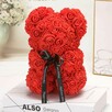 Piękny Miś 25 cm z Róż Prezent Dzień Mamy +Pudełko Prezen - 5