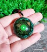 Piękny Naszyjnik Orgonit Malachit Naturalna Żywica Amulet D. - 4