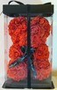 Piękny Miś 25 cm z Róż Prezent Dzień Mamy +Pudełko Prezen - 2
