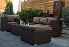 BORNEO brąz technoratan sofa fotel pufa - 3