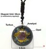 Piękny Naszyjnik Orgonit Opal Ametyst Turkus Złota folia HIT - 4