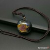 Piękny Naszyjnik Orgonit Opal Ametyst Turkus Złota folia HIT - 7