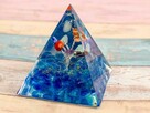 Piramida Orgonitowa Koral Tygrysie Oko Ametyst Lazuryt 6cm - 4