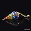 Wisiorek Amulet Wahadełko Orgonit Czakra Ametyst Lazury - 6