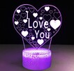 Lampka nocna 3D LED I Love you Mała Halogen - 1