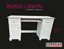 Białe Biurko LONDYN 120` (2D-2s) White OAK Dąb BEKAS MEBLE - 2