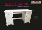 Białe Biurko LONDYN 120` (2D-2s) White OAK Dąb BEKAS MEBLE - 1