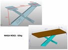 Noga do stołu blatu ławy biurka stolika nogi blat - 3