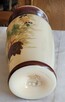 Secesyjny ręcznie malowany emalią opakowy wazon w jesiennych - 8
