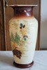 Secesyjny ręcznie malowany emalią opakowy wazon w jesiennych - 6