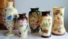 Secesyjny ręcznie malowany emalią opakowy wazon w jesiennych - 3