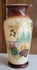 Secesyjny ręcznie malowany emalią opakowy wazon w jesiennych - 12
