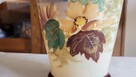 Secesyjny ręcznie malowany emalią opakowy wazon w jesiennych - 4