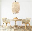 LAMPA WISZĄCA SUFITOWA BOHO NATURALNA BRĄZ TRAWA BAMBUSOWA - 4