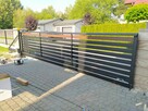 Brama przesuwna aluminiowa 3m wypełnienie 100x20 mm poziome - 3