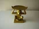 Świecznik złota małpka na dużą świecę, figurka - 1