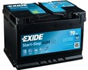 Akumulator 70Ah 760A EN EXIDE AGM START&STOP EK700 - 1