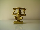 Świecznik złota małpka na dużą świecę, figurka - 8