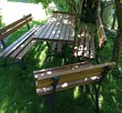 meble ogrodowe ,ławki, stół,fotel, komplet - 2